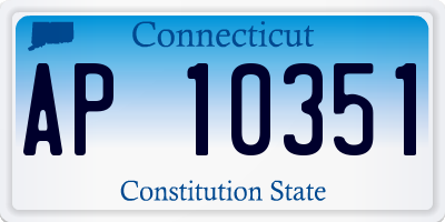 CT license plate AP10351