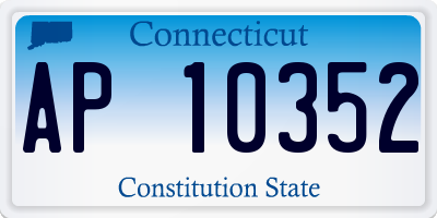 CT license plate AP10352