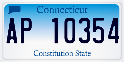 CT license plate AP10354