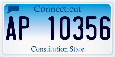 CT license plate AP10356