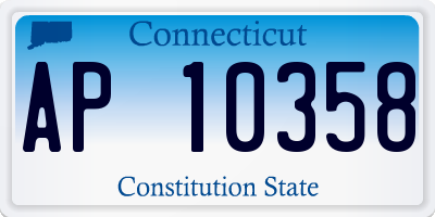 CT license plate AP10358