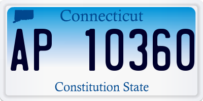 CT license plate AP10360