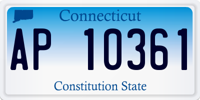 CT license plate AP10361