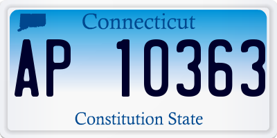 CT license plate AP10363