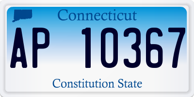 CT license plate AP10367