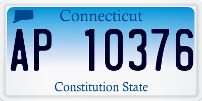 CT license plate AP10376
