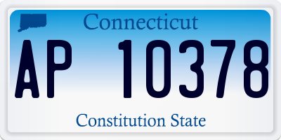 CT license plate AP10378