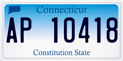CT license plate AP10418