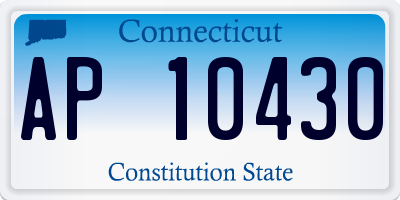 CT license plate AP10430