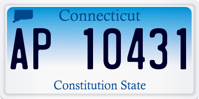 CT license plate AP10431