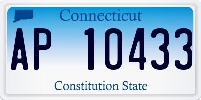 CT license plate AP10433