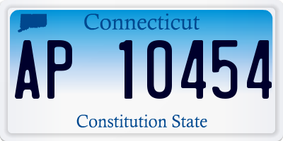 CT license plate AP10454