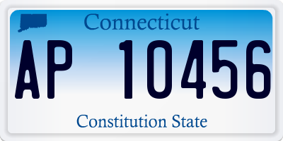 CT license plate AP10456