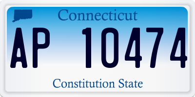 CT license plate AP10474