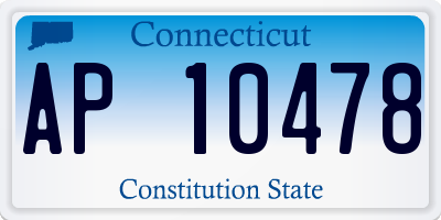 CT license plate AP10478