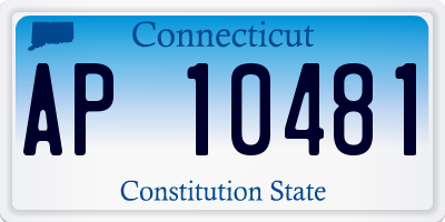 CT license plate AP10481