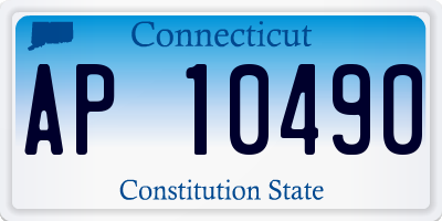 CT license plate AP10490