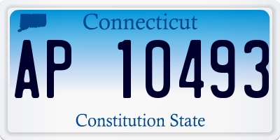 CT license plate AP10493