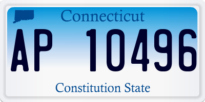 CT license plate AP10496