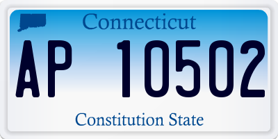 CT license plate AP10502