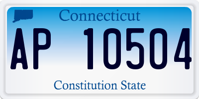 CT license plate AP10504