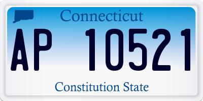 CT license plate AP10521