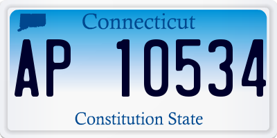 CT license plate AP10534