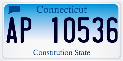 CT license plate AP10536