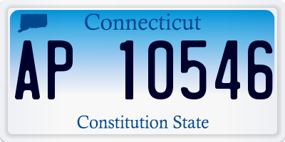 CT license plate AP10546