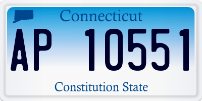 CT license plate AP10551