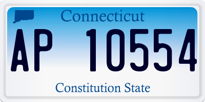CT license plate AP10554