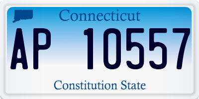 CT license plate AP10557