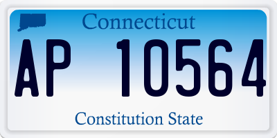 CT license plate AP10564