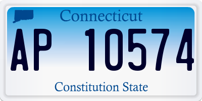 CT license plate AP10574