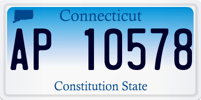 CT license plate AP10578