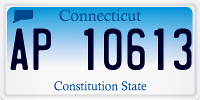 CT license plate AP10613