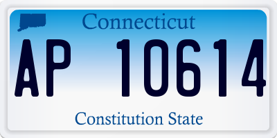 CT license plate AP10614