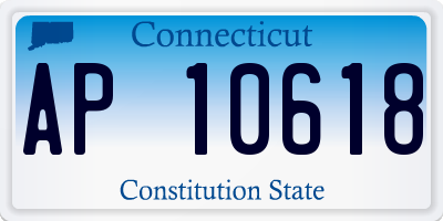 CT license plate AP10618