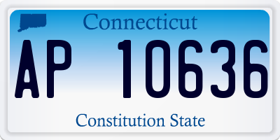 CT license plate AP10636