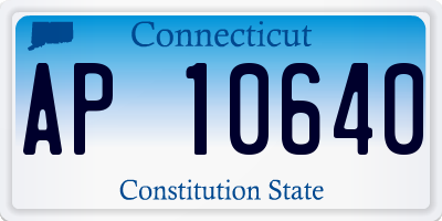 CT license plate AP10640