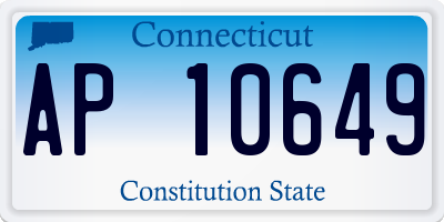 CT license plate AP10649