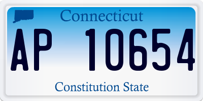 CT license plate AP10654