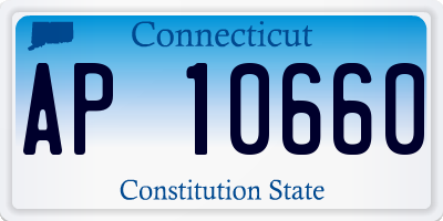 CT license plate AP10660