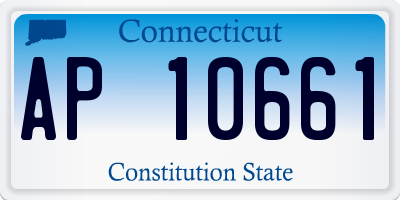CT license plate AP10661