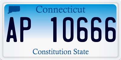 CT license plate AP10666
