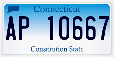 CT license plate AP10667