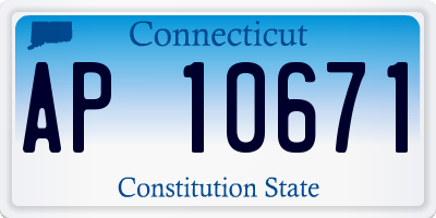 CT license plate AP10671