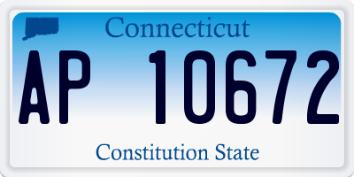 CT license plate AP10672