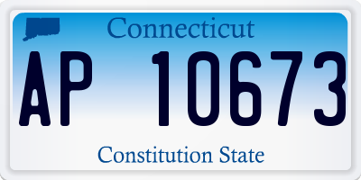 CT license plate AP10673
