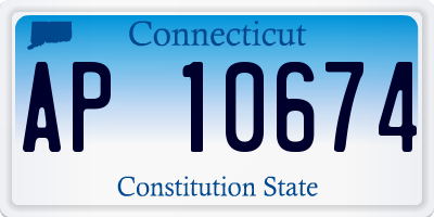 CT license plate AP10674